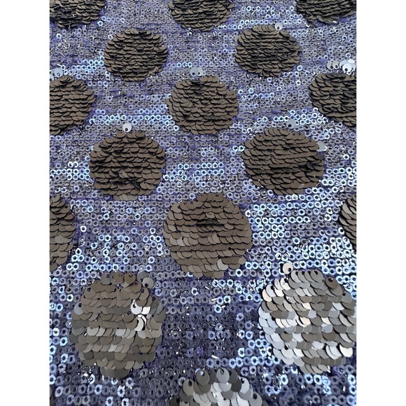 Madewell Broadway & Broome Blue and Black Dot Sequin Mini Skirt NWT 8 - Picture 5 of 7